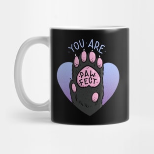 You Are Pawfect - Cat Lover Illustration - Cute paw Mug